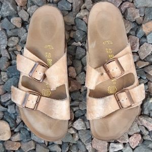 Birkenstock Arizona tan leather staps sandals sz 9